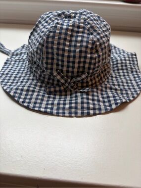Carter's Navy Blue Gingham Baby Hat